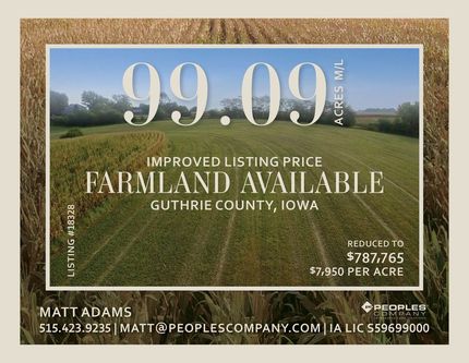 Land for sale in Guthrie County, Iowa