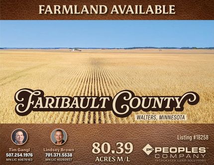 Land for sale in Faribault County, Minnesota