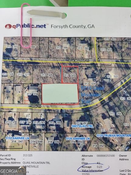 Land for sale in Forsyth County, Georgia