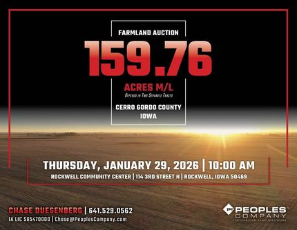 Farm and Ranch for sale in Cerro Gordo County, Iowa