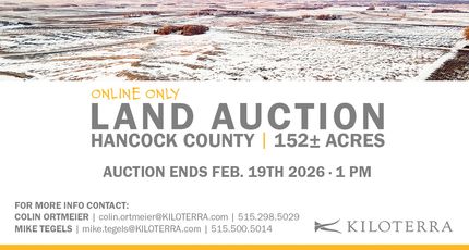 Land for sale in Hancock County, Iowa
