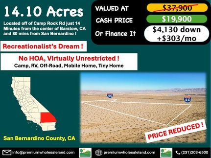 Land for sale in San Bernardino County, California