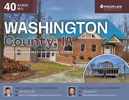 Recreational Property for sale in Washington County, Iowa