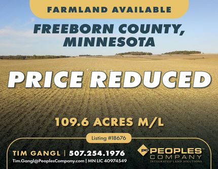 Undeveloped Land for sale in Freeborn County, Minnesota
