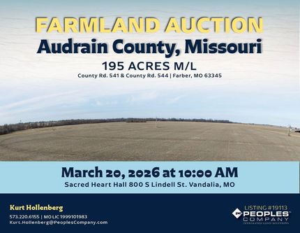 Land for sale in Audrain County, Missouri