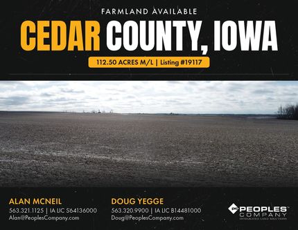 Undeveloped Land for sale in Cedar County, Iowa