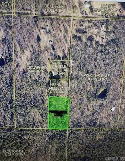 Homesite for sale in Conway County, Arkansas