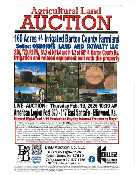 Undeveloped Land for sale in Barton County, Kansas