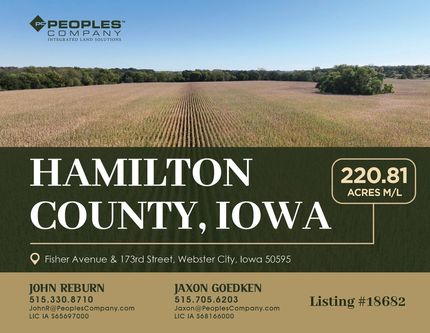 Land for sale in Hamilton County, Iowa