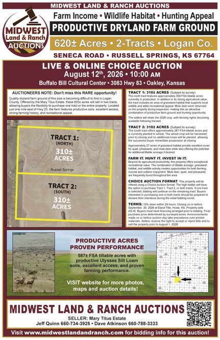 Farm and Ranch for sale in Logan County, Kansas
