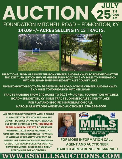 Farm and Ranch for sale in Metcalfe County, Kentucky
