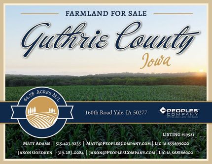 Land for sale in Guthrie County, Iowa