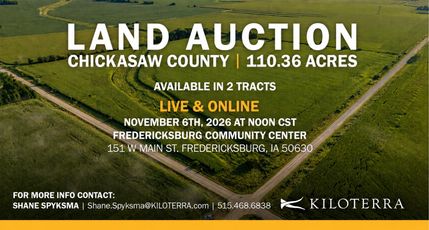 Land for sale in Chickasaw County, Iowa