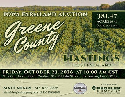 Farm and Ranch for sale in Greene County, Iowa