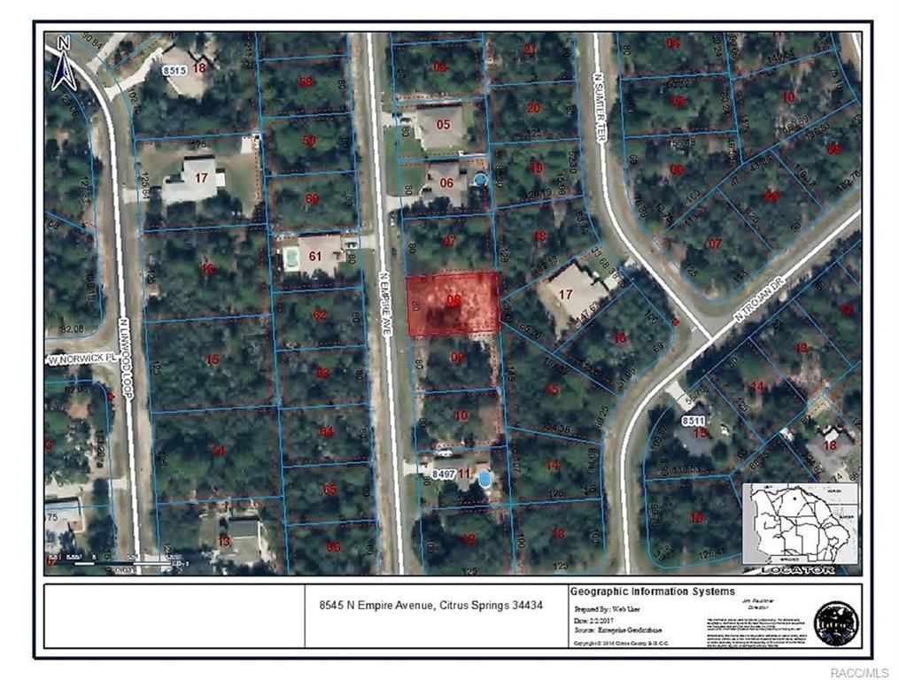 Citrus Springs, Citrus County, FL Homesites for sale Property ID