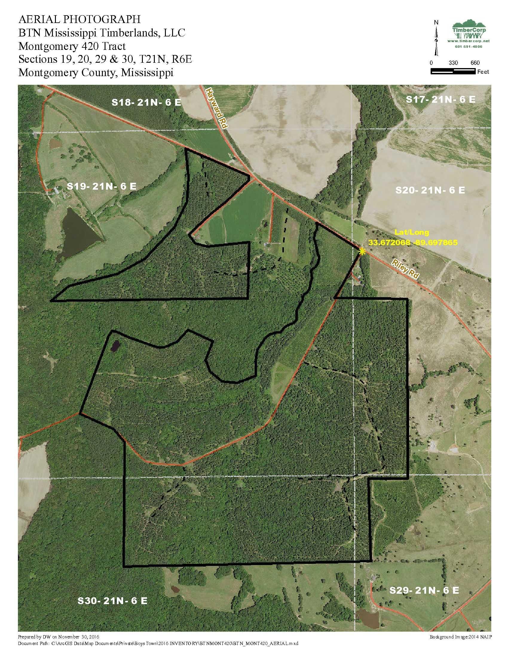 Duck Hill, Montgomery County, MS Timberland Property, Hunting Property for sale Property ID