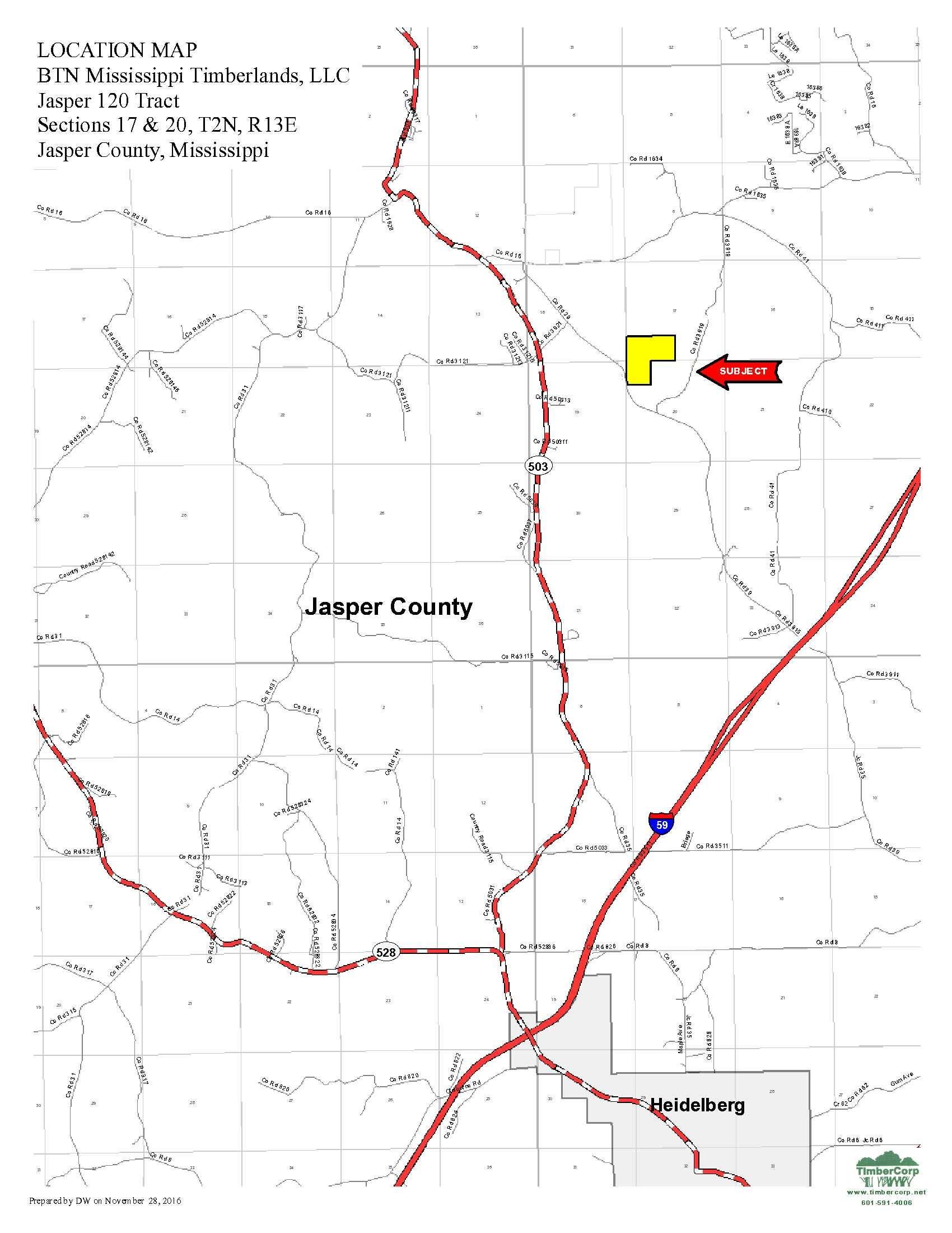 Paulding, Jasper County, MS Recreational Property, Timberland Property