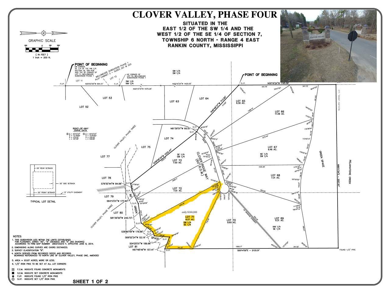 Brandon, Rankin County, MS Undeveloped Land for sale Property ID