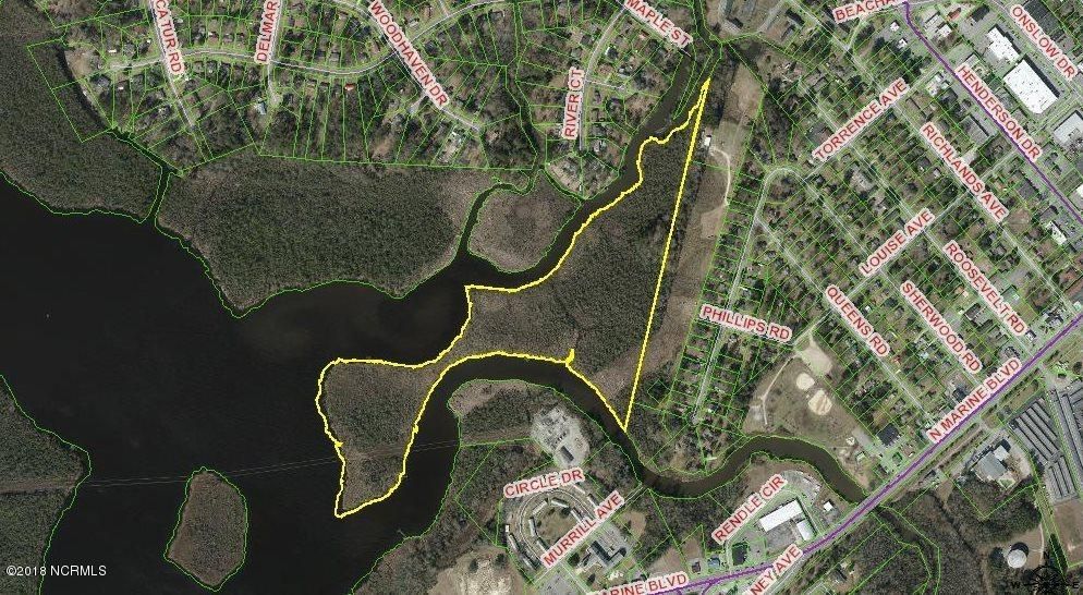 Jacksonville, Onslow County, NC Undeveloped Land, Lakefront Property