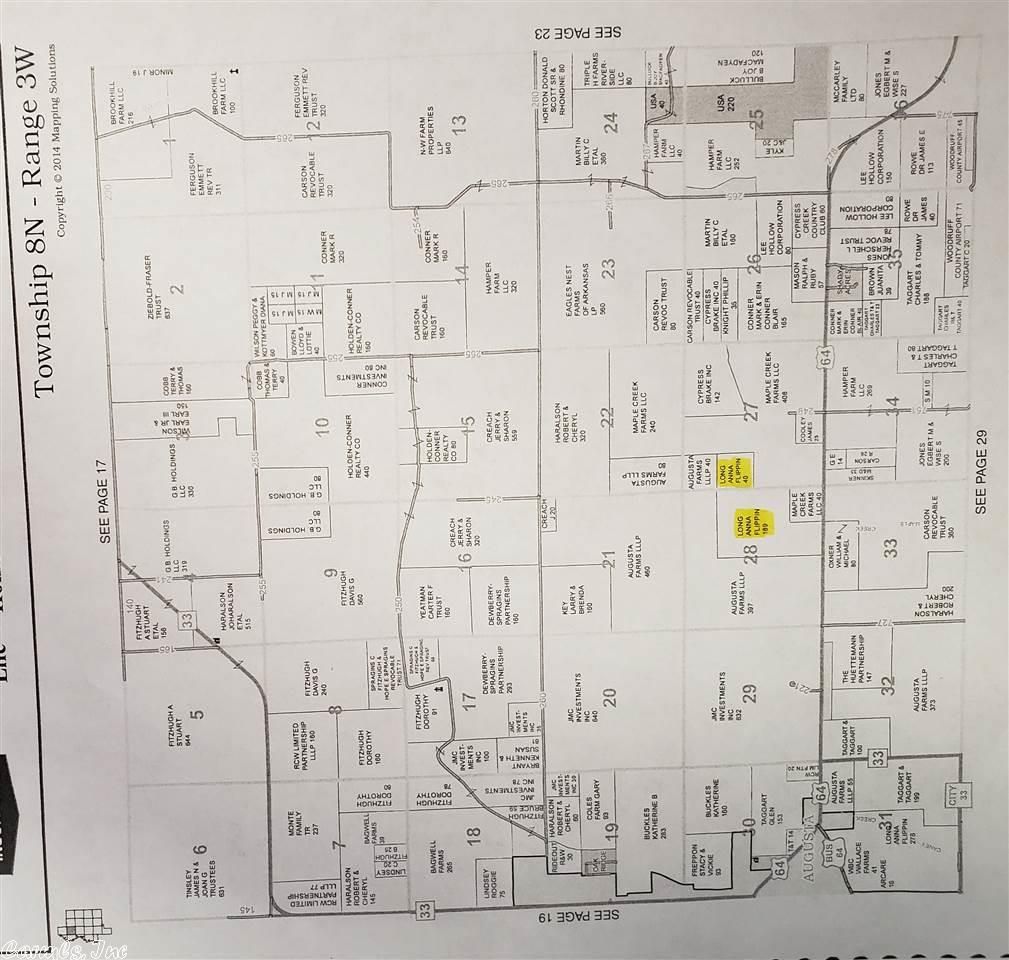 Augusta, Woodruff County, AR Undeveloped Land for sale Property ID