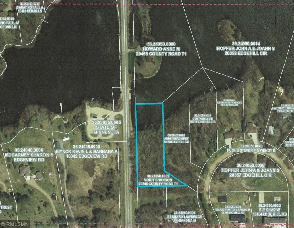 Richmond, Stearns County, MN Undeveloped Land, Lakefront Property