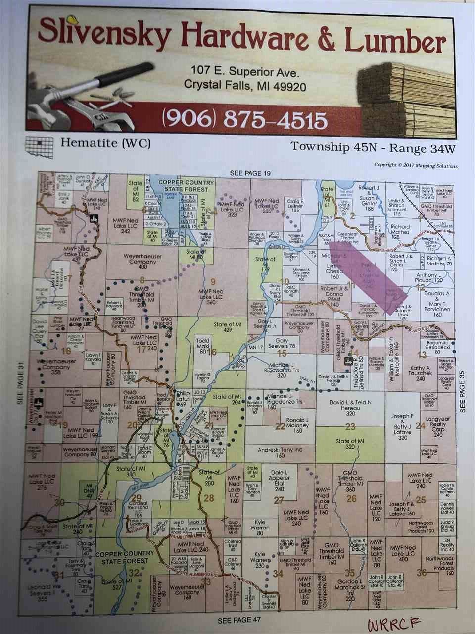 Amasa, Iron County, MI Undeveloped Land for sale Property ID 334653796