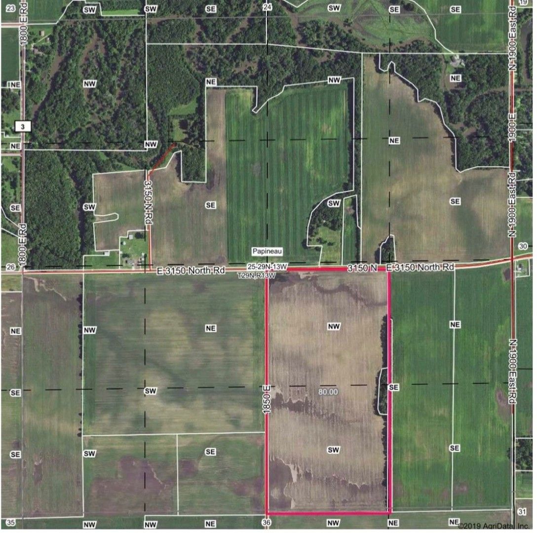 Papineau, Iroquois County, IL Undeveloped Land for sale Property ID