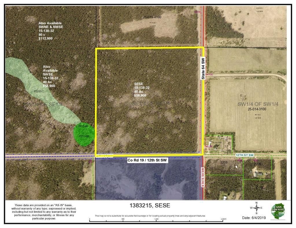 Backus, Cass County, MN Undeveloped Land for sale Property ID