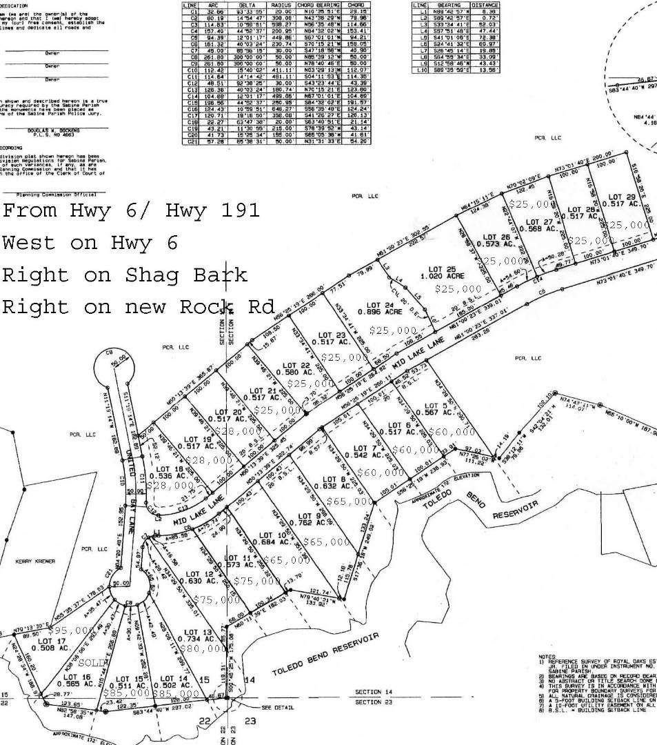 Many, Sabine Parish, LA Undeveloped Land, Homesites for sale Property