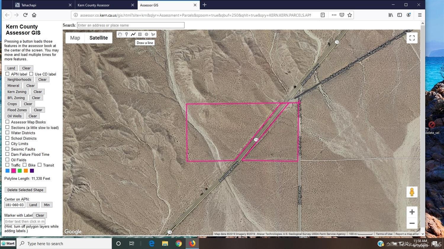 Cantil, Kern County, CA Undeveloped Land for sale Property ID
