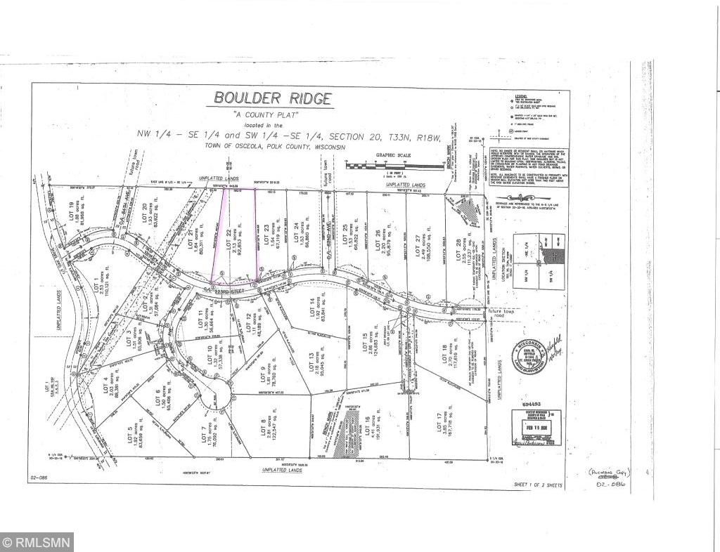 East Farmington, Polk County, WI Undeveloped Land, Homesites for sale