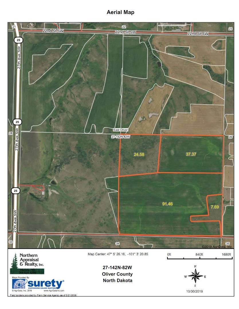 Center, Oliver County, ND Undeveloped Land for sale Property ID