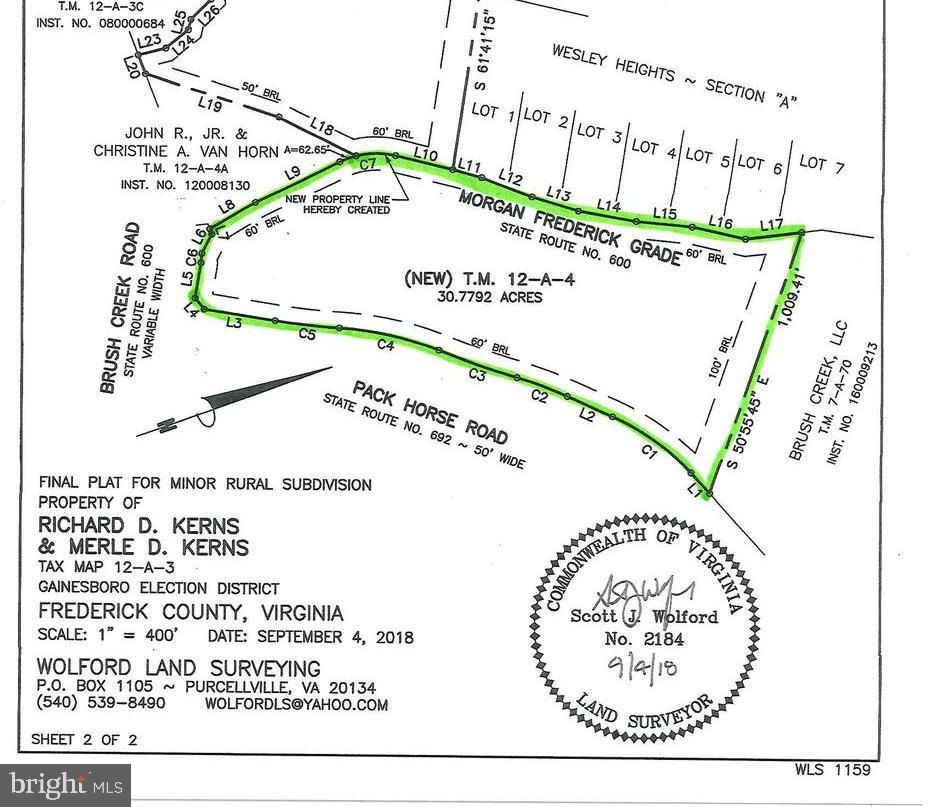 Whitacre, Frederick County, VA Undeveloped Land for sale Property ID