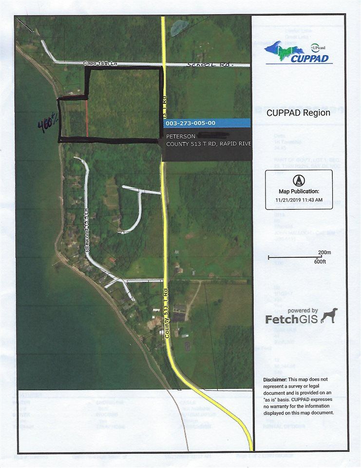 Rapid River, Delta County, MI Undeveloped Land, Lakefront Property