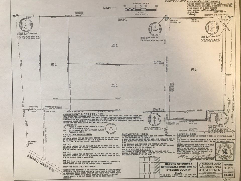 Springdale, Stevens County, WA Undeveloped Land for sale Property ID