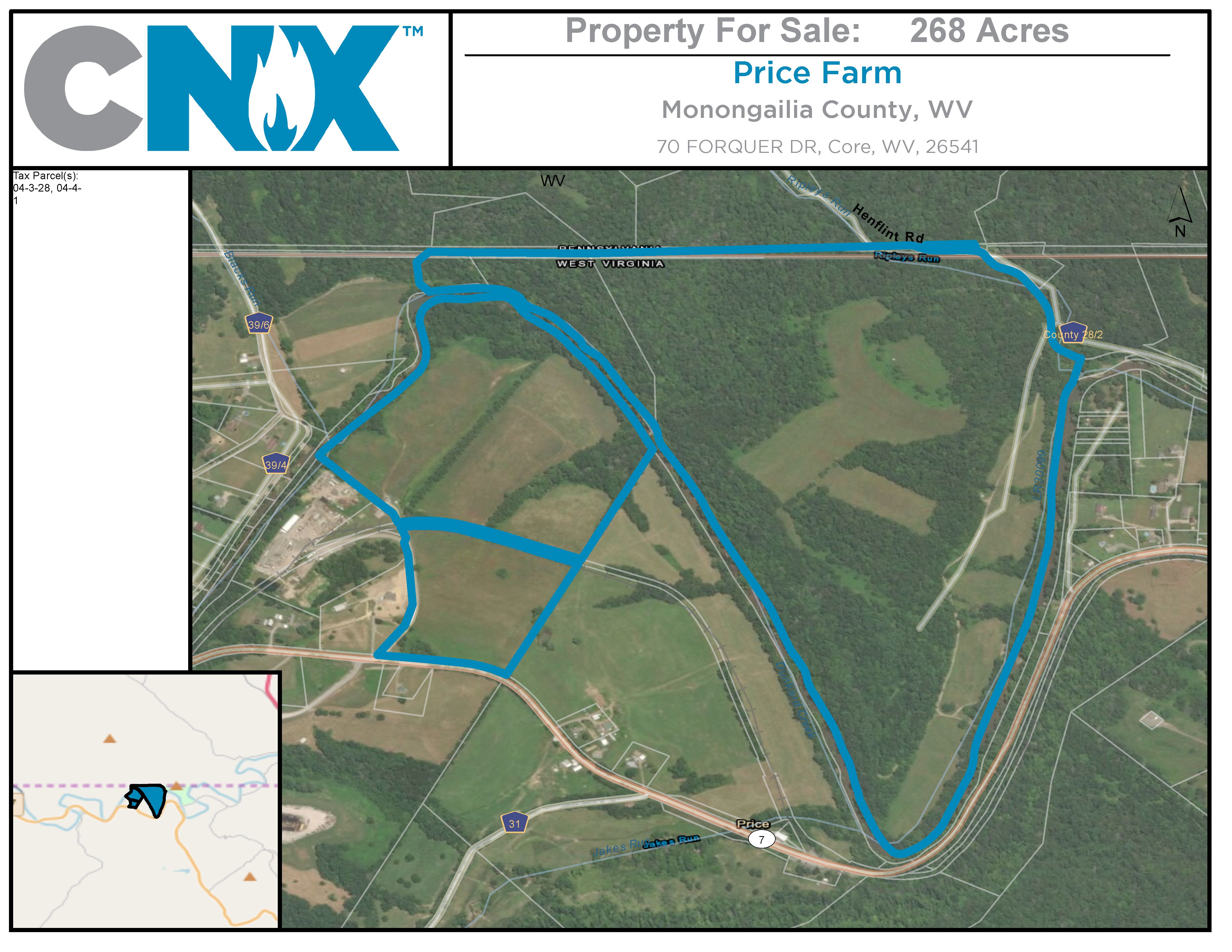 Pentress, Monongalia County, WV Farms and Ranches, Undeveloped Land