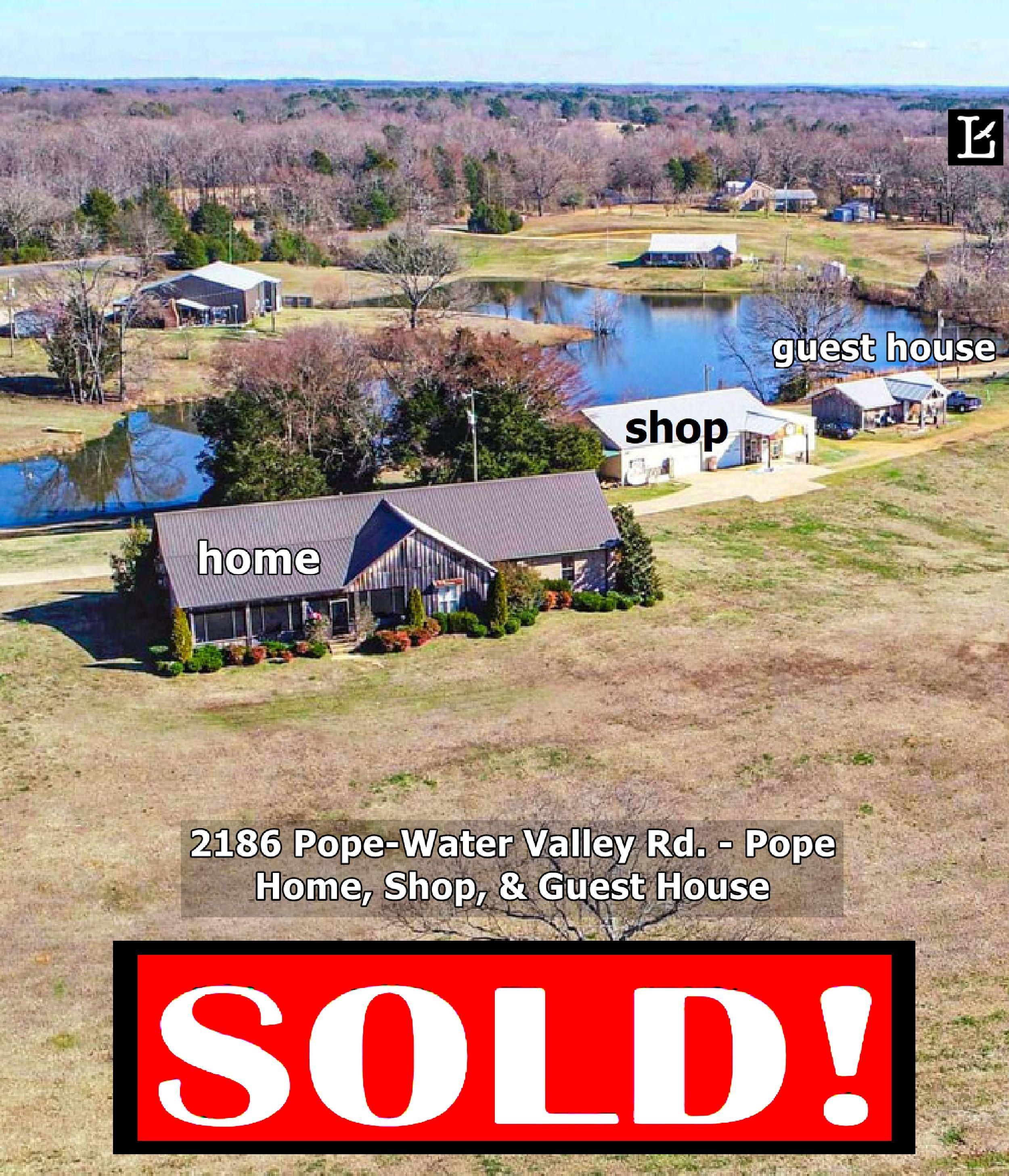Pope, Panola County, MS Lakefront Property, Waterfront Property, House