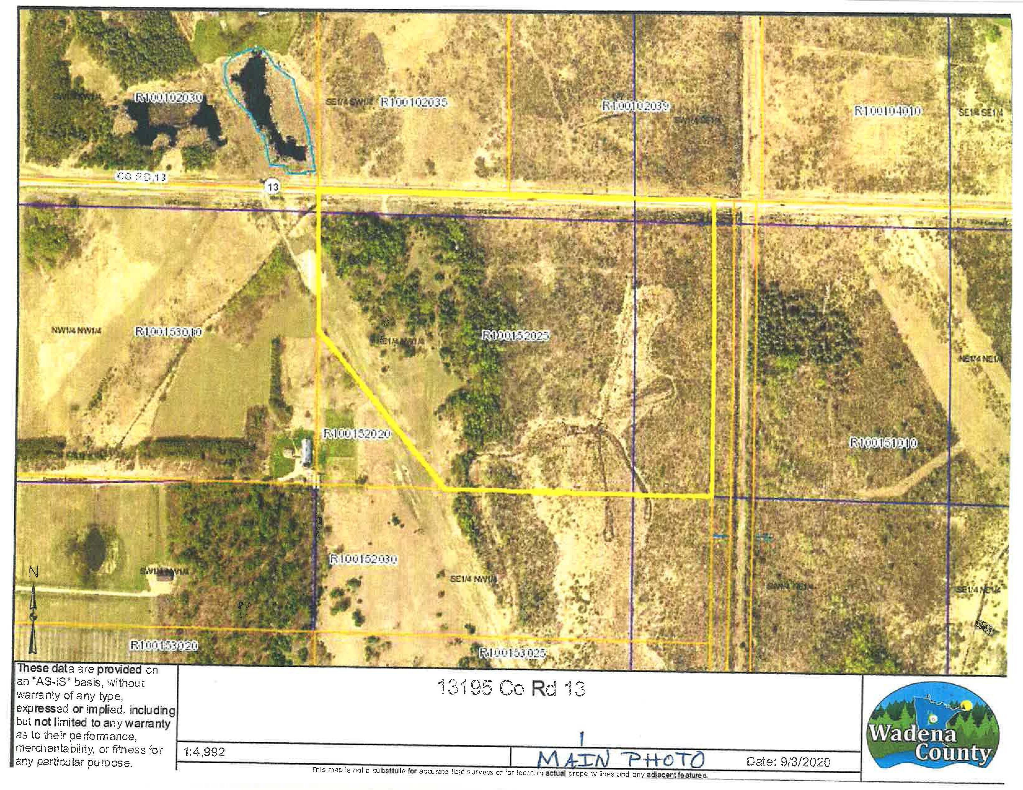 Menahga, Wadena County, MN Undeveloped Land for sale Property ID