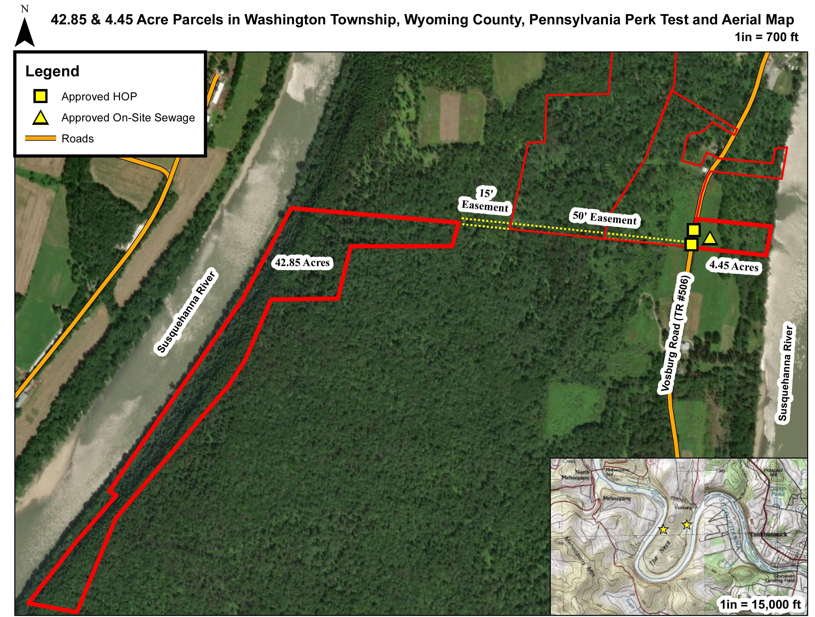 Vosburg, Wyoming County, PA Recreational Property, Riverfront Property