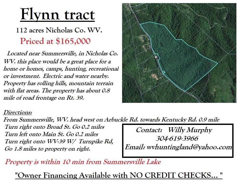 Summersville, Nicholas County, WV Recreational Property, Hunting