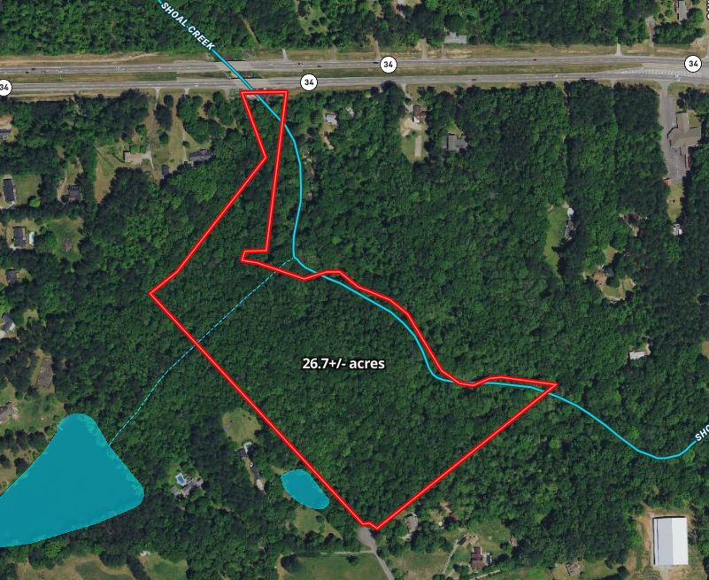 Sharpsburg, Coweta County, GA Undeveloped Land, Hunting Property for