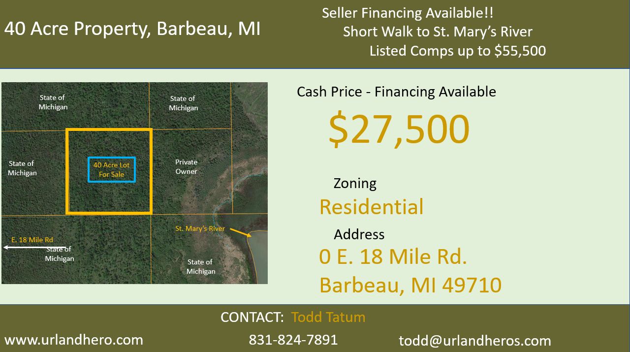 Barbeau, Chippewa County, MI Recreational Property for sale Property ID 412721663 LandWatch