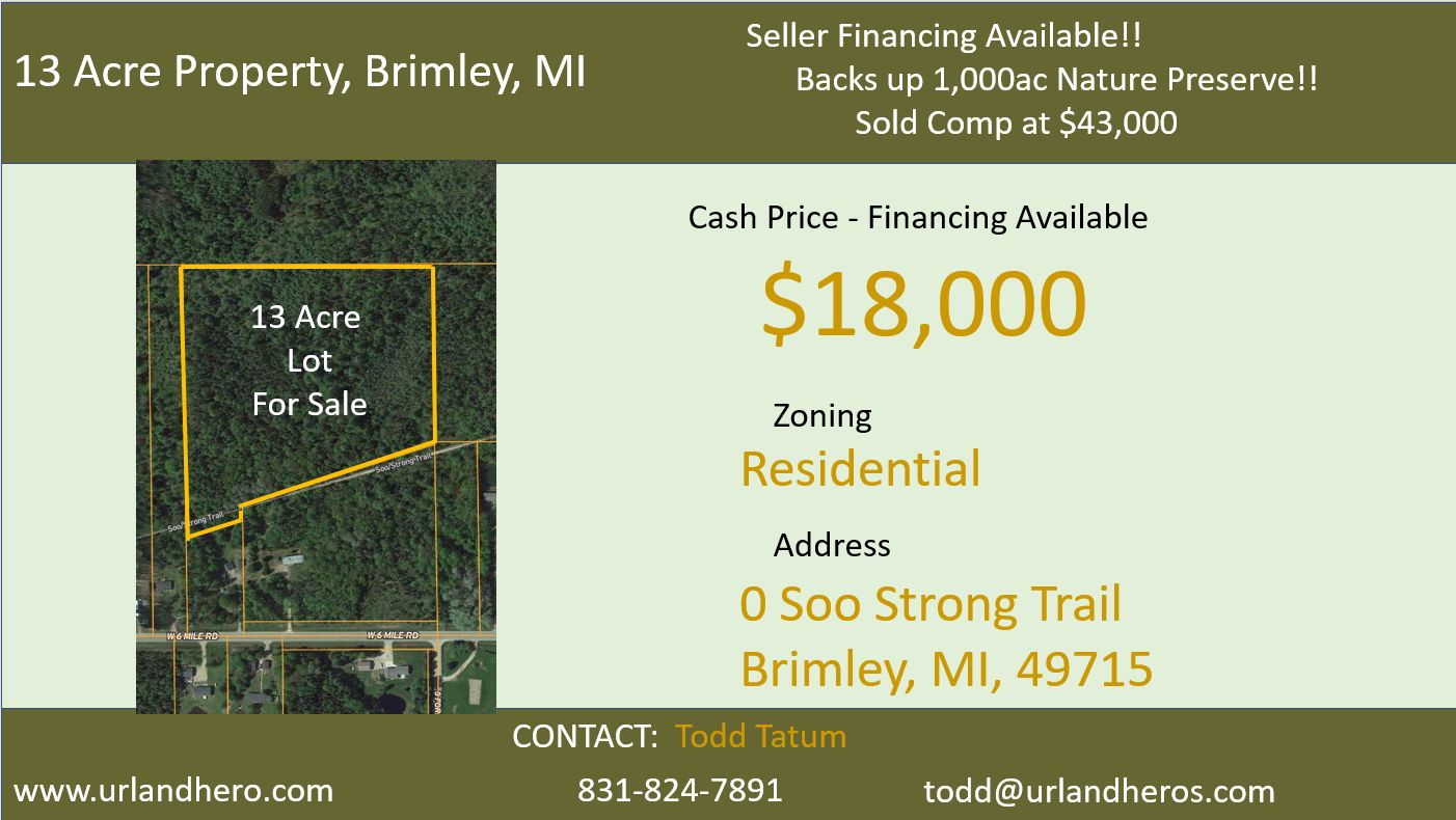 Brimley, Chippewa County, MI Recreational Property, Timberland Property