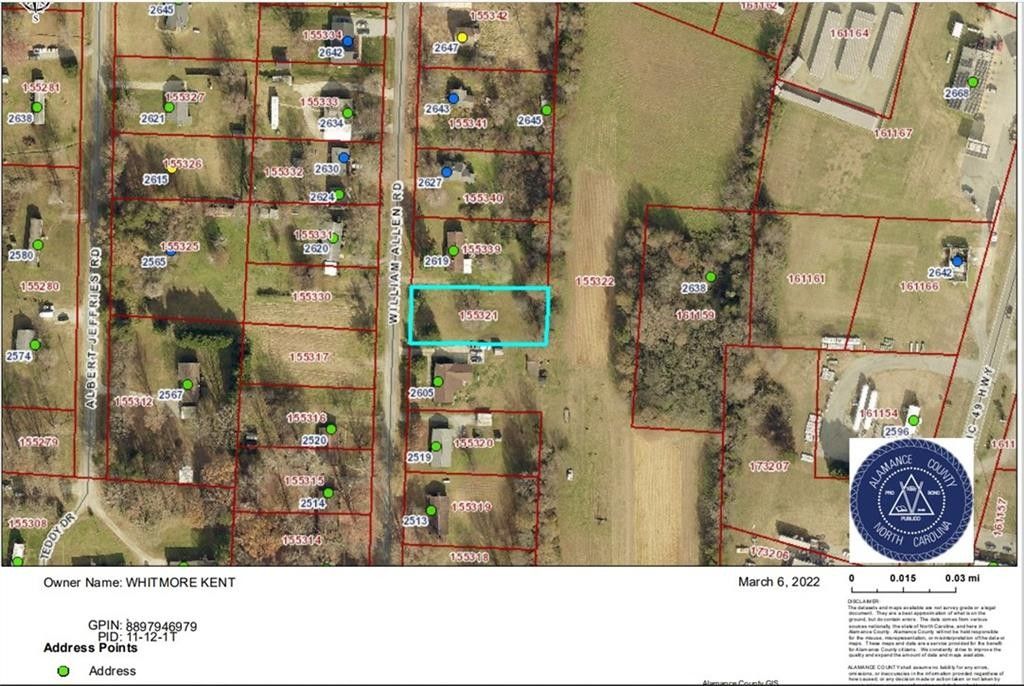 Burlington, Alamance County, NC Undeveloped Land, Homesites for sale
