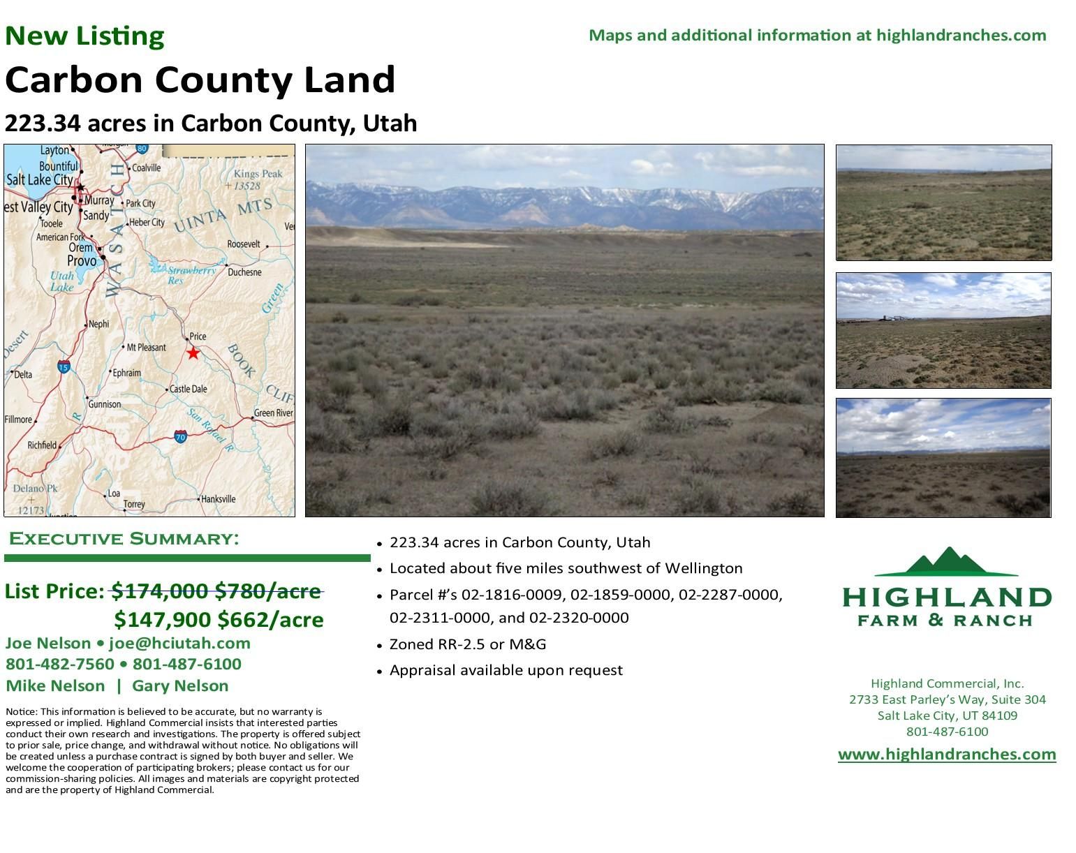 Wellington, Carbon County, UT Recreational Property, Undeveloped Land