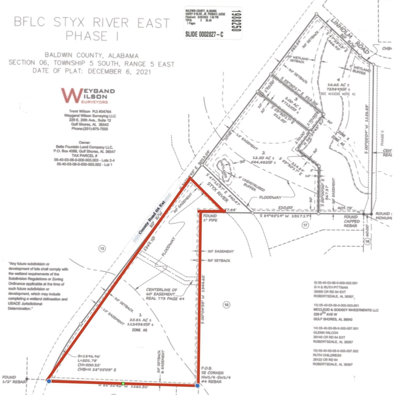 Robertsdale, Baldwin County, AL Undeveloped Land for sale Property ID