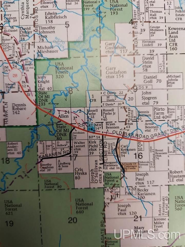 Trout Creek, Ontonagon County, MI Undeveloped Land for sale Property ID