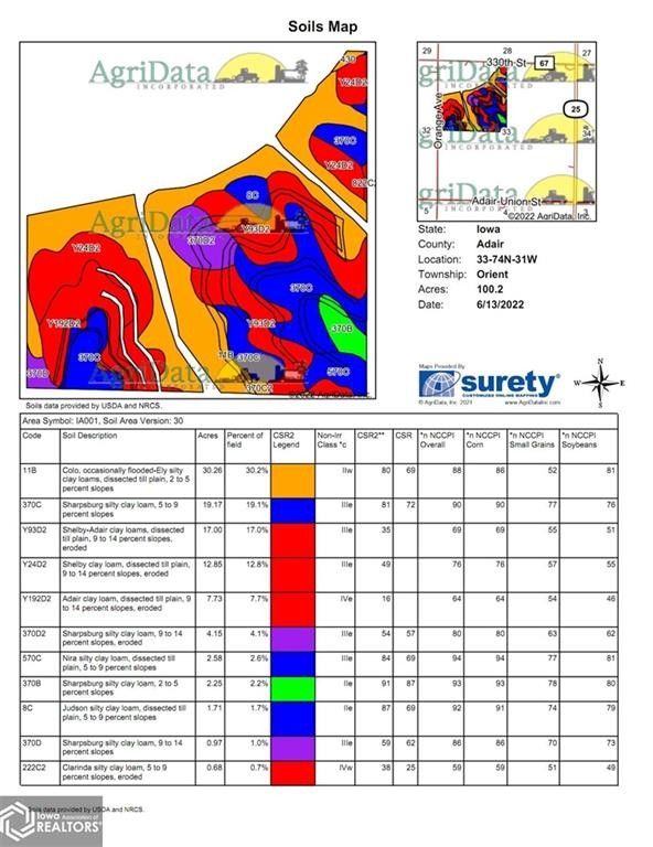Orient, Adair County, IA Farms and Ranches for sale Property ID