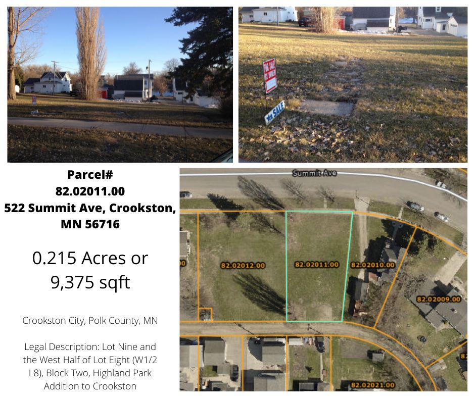 Crookston, Polk County, MN Undeveloped Land, Homesites for sale