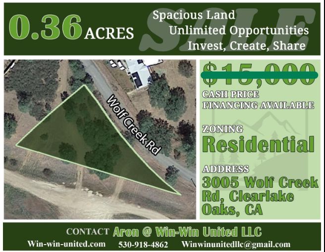 Clearlake Oaks, Lake County, CA Recreational Property, Undeveloped Land